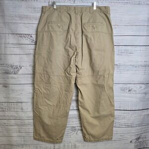 Vintage Nautica Parachute Pants Men 40x30 Actual 38x29 Baggy Khaki Double Knee